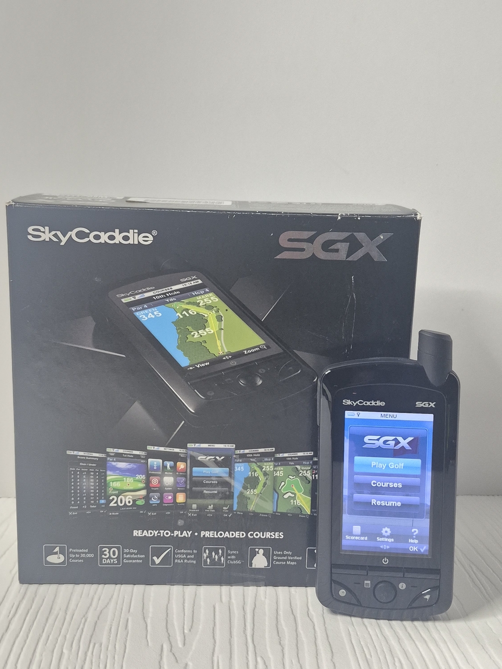 SkyCaddie SGX Golf GPS Handheld Rangefinder Tested Working + Box & Case